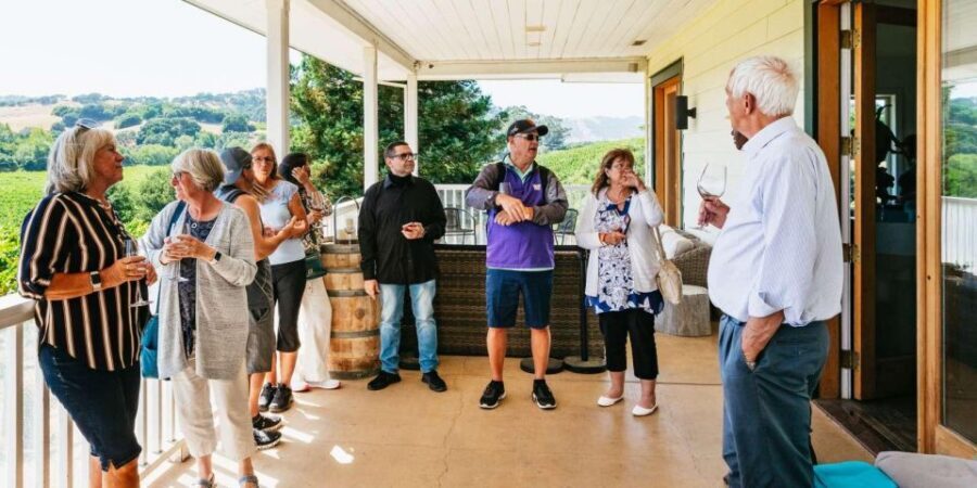 From SFO - Enchanted Napa & Sonoma Wine Tour in SUV - San Francisco Pickup, Financial District Pass, and a Golden Gate Photo Stop