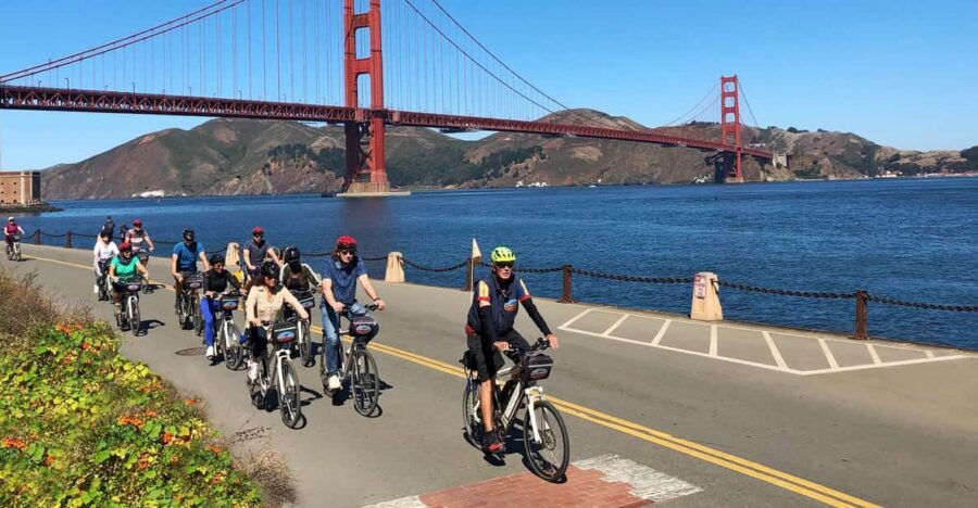 San Francisco: Bike Tour with Muir Woods and Sausalito Visit - Crossing the Golden Gate Bridge on two wheels: the highlight that sells the whole day