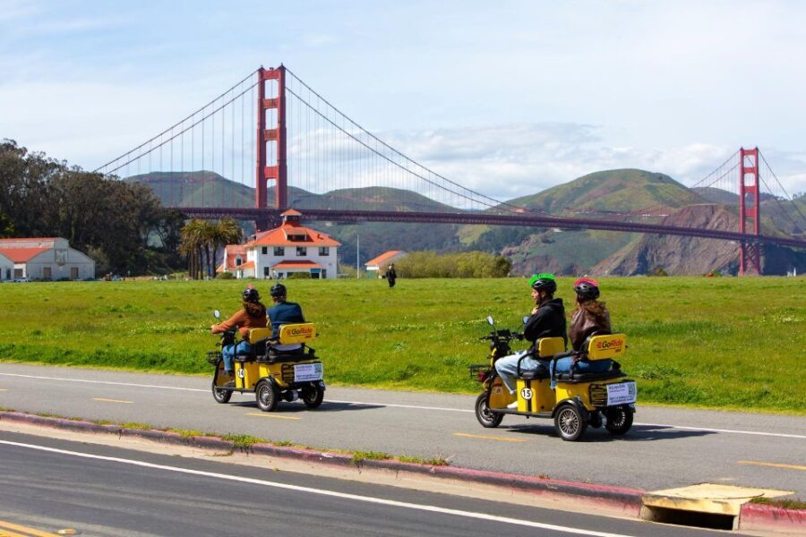 San Francisco: Electric Scooter Rental with GPS Storytelling - Umbrella Alley Start: how you actually get rolling