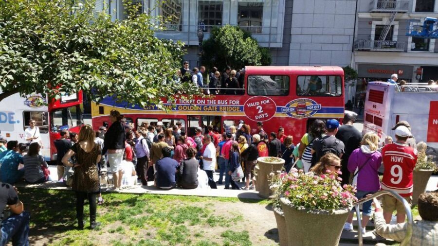 San Francisco: Hop-On Hop-Off Deluxe Bus Tour with 20 Stops - Downtown Core: Union Square Through Ferry Plaza