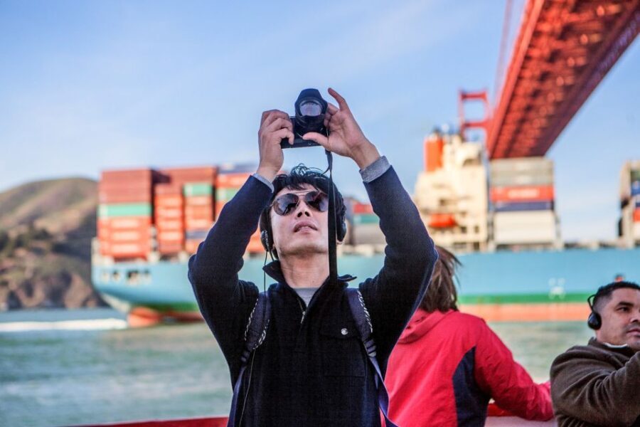 SF: Golden Gate Cruise & Hop-On Hop-Off Bus Tour (Save 15%) - Audio on the bus and why the earbuds help